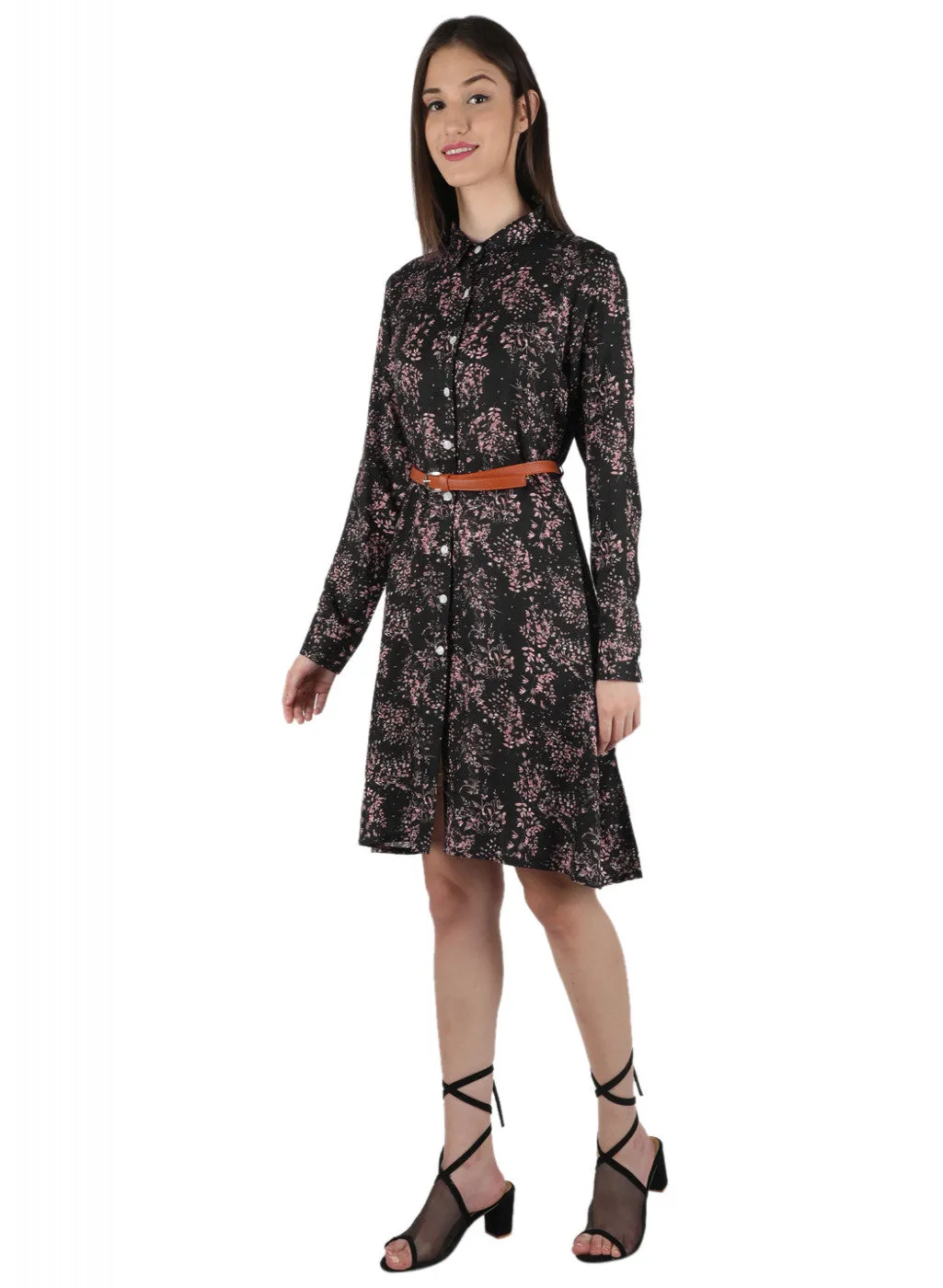 Women Navy Blue Printed Tunic
