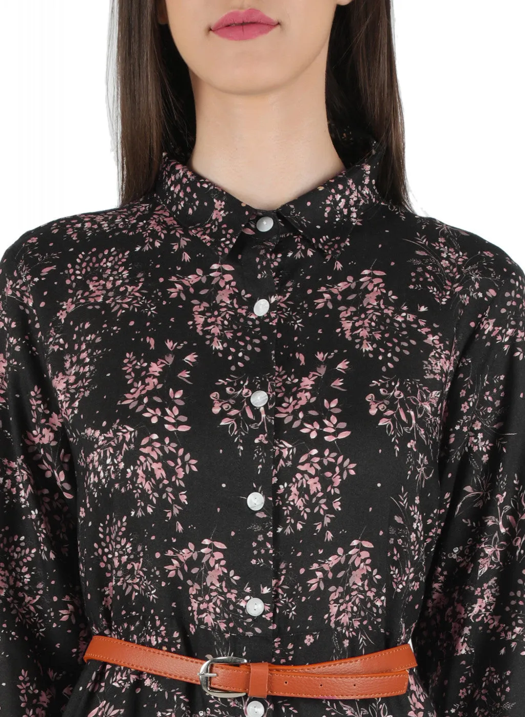 Women Navy Blue Printed Tunic