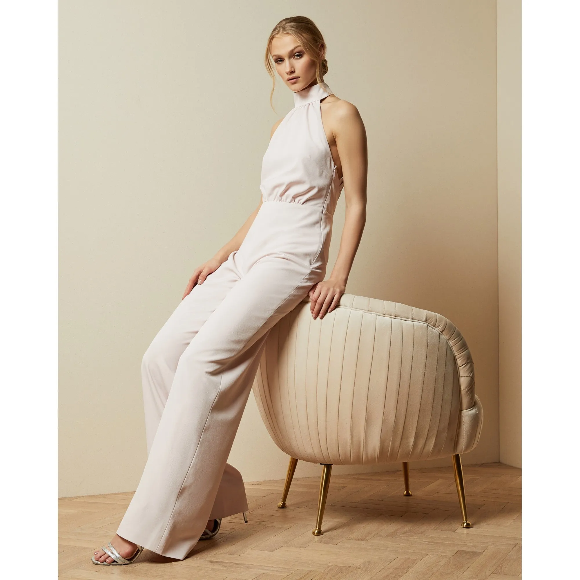 Women Siaaa-Halterneck Jumpsuit - Light-Pink