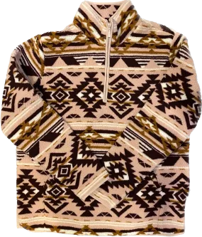 Wrangler Ladies Pink Pullover Quarter Zip Sherpa 112356692