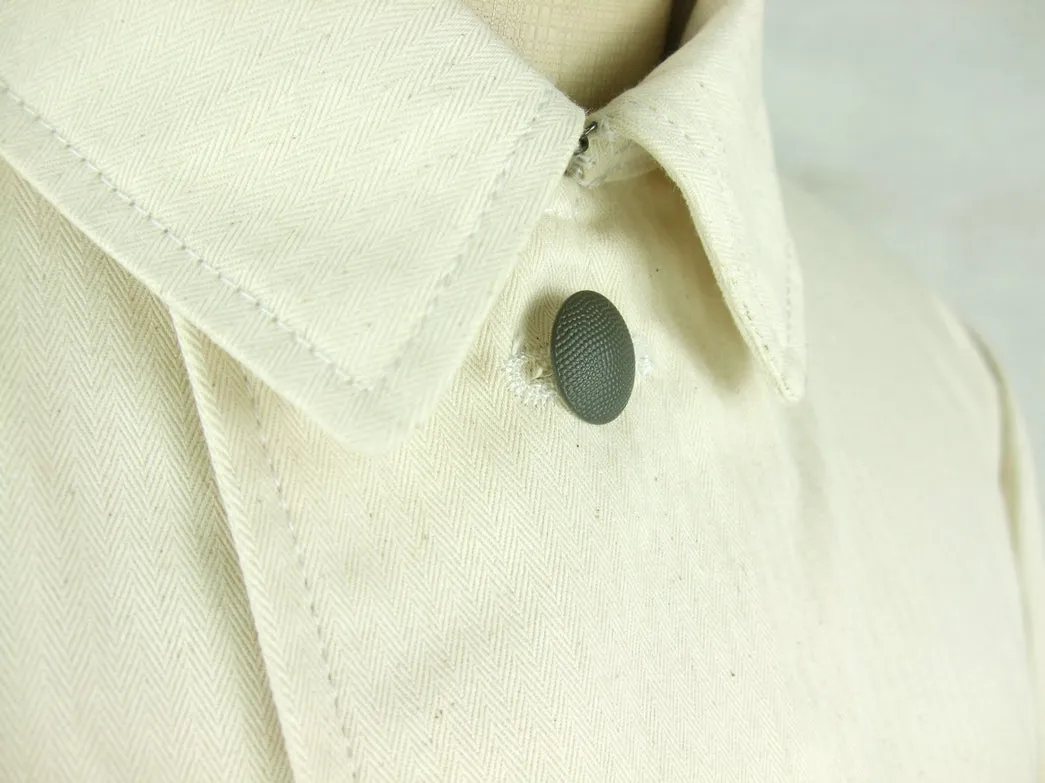 WWII German Summer HBT Off White Drill Service Tunic Jacket