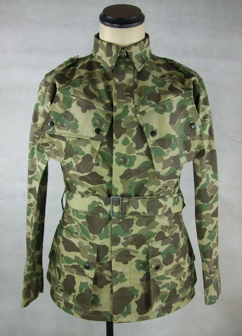 WWII US M42 Airborne Camo HBT Jumpsuit Jacket Tunic