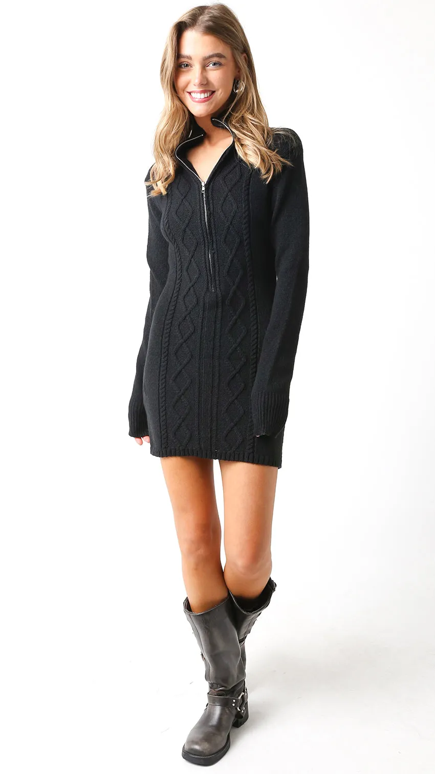 Zip Knit Dress
